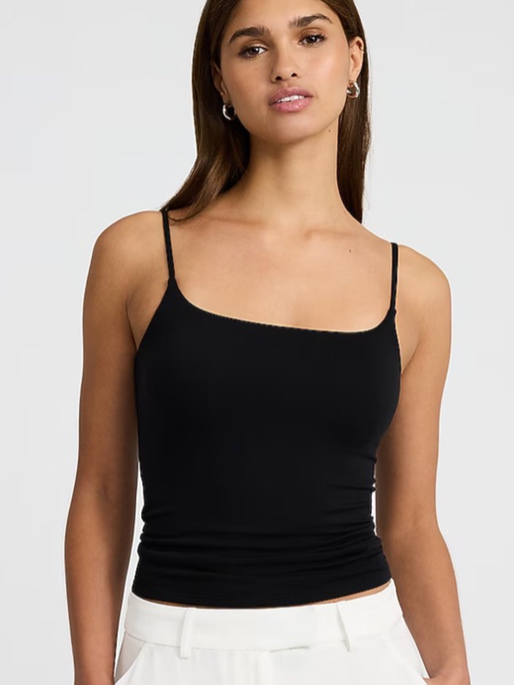 Express New Modern Length Fitted Pitch Black Top Woman’s Size Small